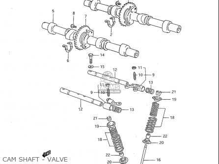 CAM SHAFT - VALVE - GS1100S 1983 (D) USA (E03)