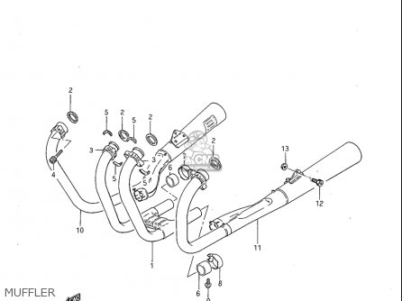 MUFFLER - GS1100S 1983 (D) USA (E03)