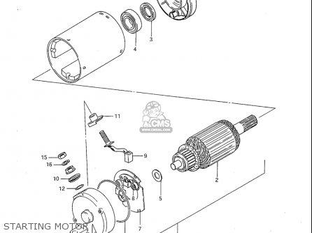 STARTING MOTOR - GS1100S 1983 (D) USA (E03)