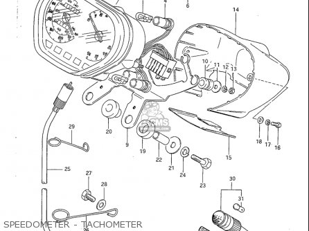 SPEEDOMETER - TACHOMETER - GS1100S 1983 (D) USA (E03)