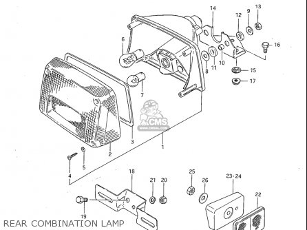 REAR COMBINATION LAMP - GS1100S 1983 (D) USA (E03)