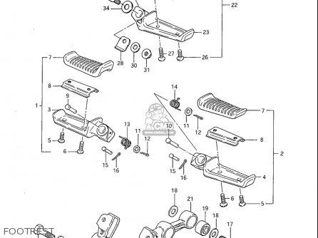 FOOTREST - GS1100S 1983 (D) USA (E03)