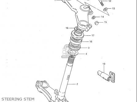 STEERING STEM - GS1100S 1983 (D) USA (E03)