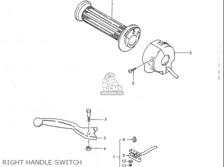 RIGHT HANDLE SWITCH - GS1100S 1983 (D) USA (E03)
