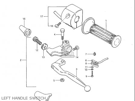 LEFT HANDLE SWITCH - GS1100S 1983 (D) USA (E03)