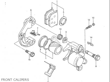 FRONT CALIPERS - GS1100S 1983 (D) USA (E03)