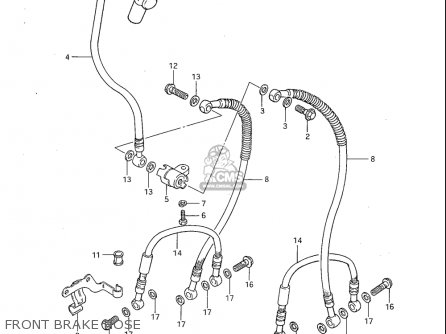 FRONT BRAKE HOSE - GS1100S 1983 (D) USA (E03)