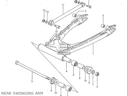REAR SWINGING ARM - GS1100S 1983 (D) USA (E03)