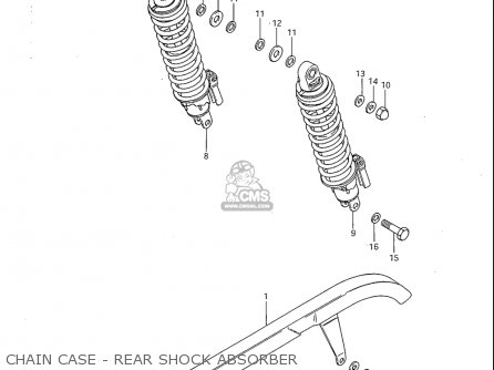 CHAIN CASE - REAR SHOCK ABSORBER - GS1100S 1983 (D) USA (E03)