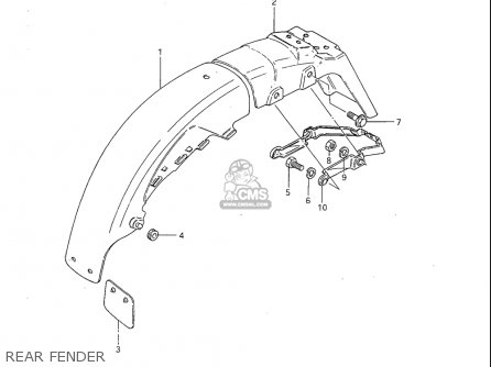 REAR FENDER - GS1100S 1983 (D) USA (E03)