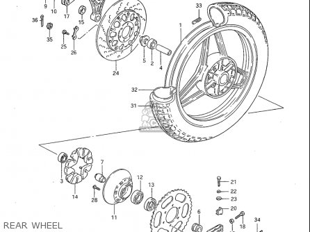 REAR WHEEL - GS1100S 1983 (D) USA (E03)