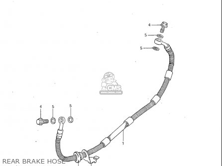 REAR BRAKE HOSE - GS1100S 1983 (D) USA (E03)