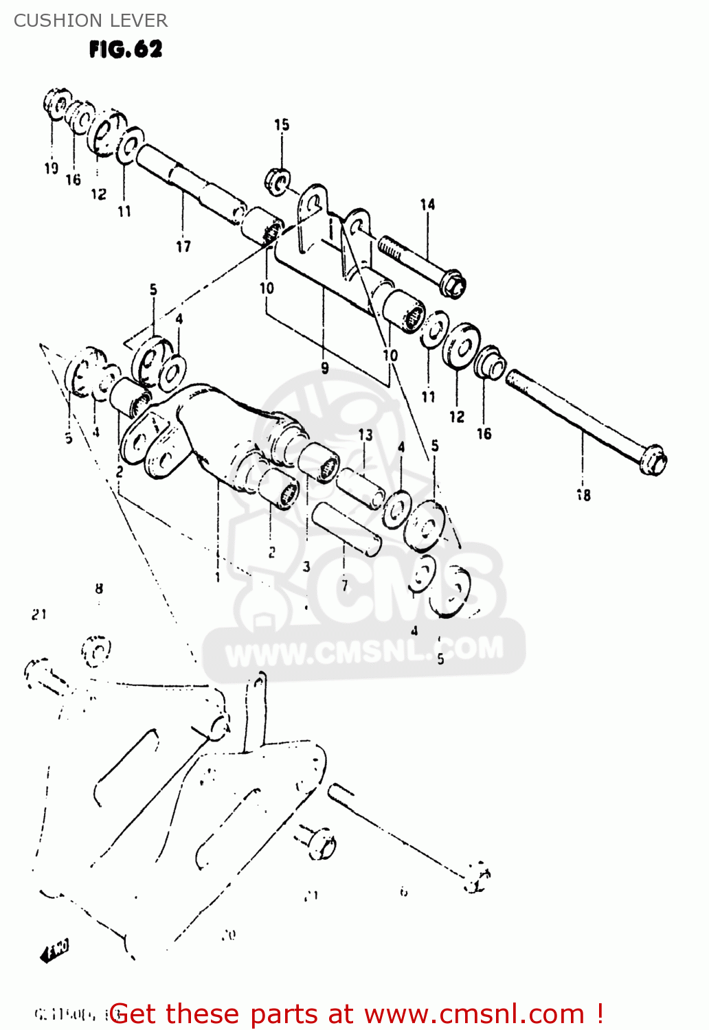 CUSHION LEVER GS1150 1984 (E) USA (E03)