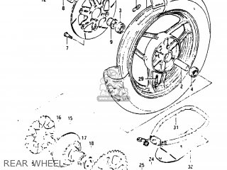 REAR WHEEL - GS1150 1986 (G) USA (E03)