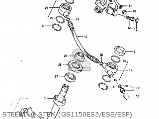 STEERING STEM (GS1150ES3/ESE/ESF) - GS1150EF 1984 (E) USA (E03)