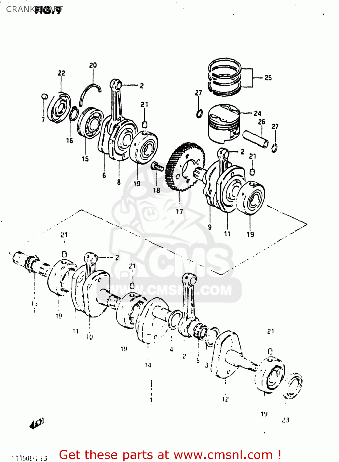 CRANKSHAFT GS1150EF 1985 (F) USA (E03)
