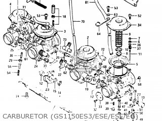 CARBURETOR (GS1150ES3/ESE/ESF/EG) - GS1150EF 1986 (G) USA (E03)