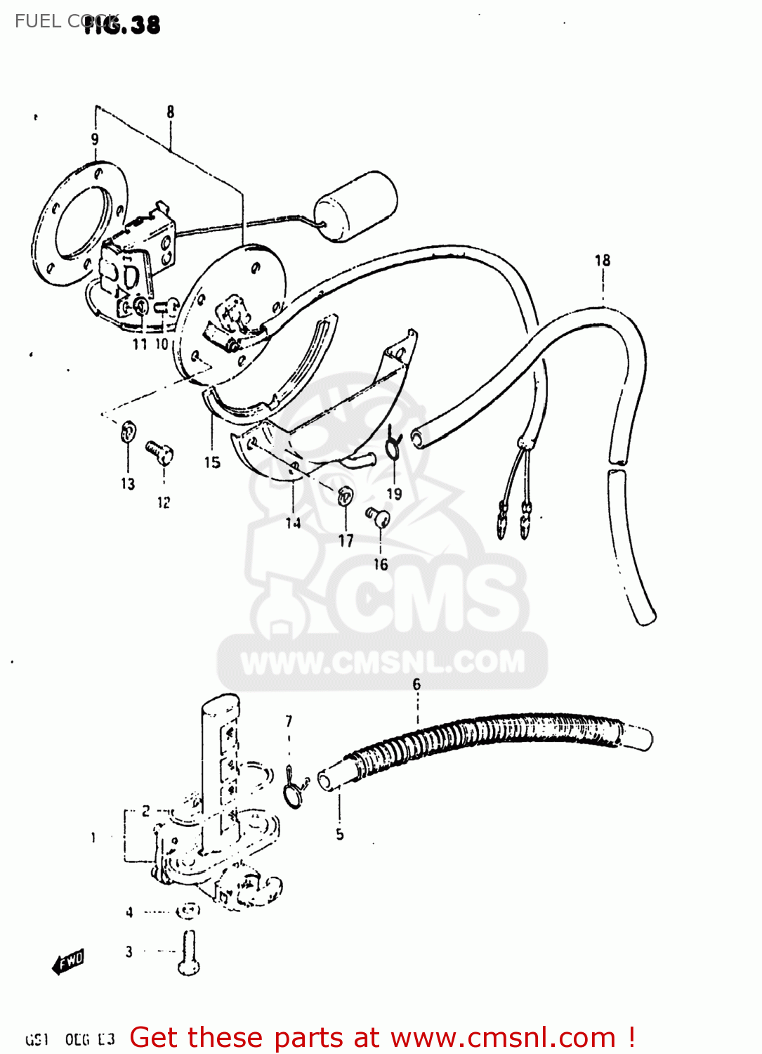 FUEL COCK GS1150EF2 1984 (E) USA (E03)