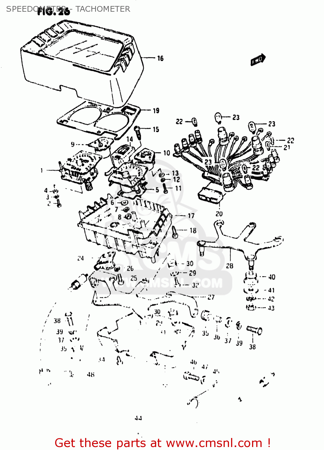 SPEEDOMETER - TACHOMETER GS1150EF2 1985 (F) USA (E03)