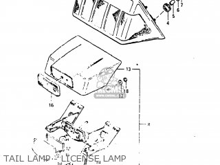 TAIL LAMP - LICENSE LAMP - GS1150EF2 1985 (F) USA (E03)