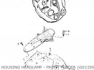 HOUSING HEADLAMP - FRONT FENDER (GS1150EF/EF2/EG) - GS1150EF2 1986 (G) USA (E03)