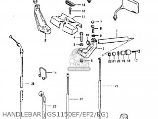 HANDLEBAR (GS1150EF/EF2/EG) - GS1150EG 1984 (E) USA (E03)