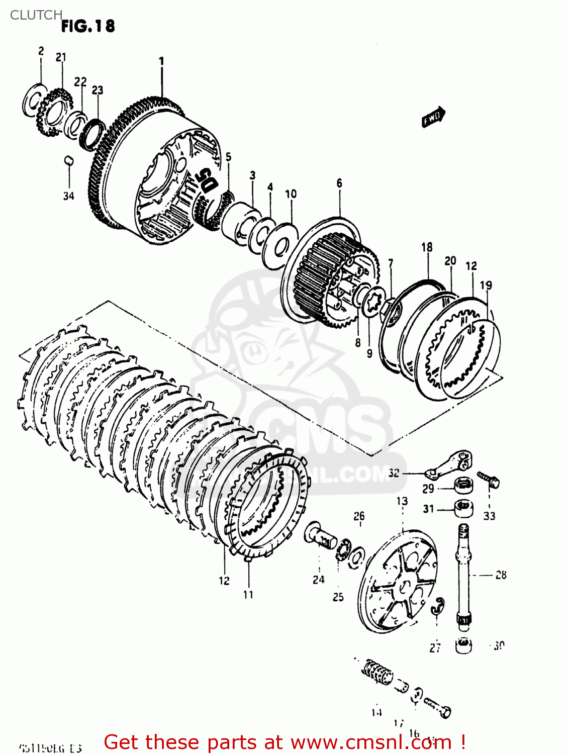 CLUTCH GS1150EG 1985 (F) USA (E03)