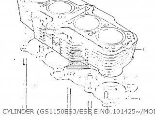 CYLINDER (GS1150ES3/ESE E.NO.101425~/MODEL F/F2/G) - GS1150EG 1985 (F) USA (E03)