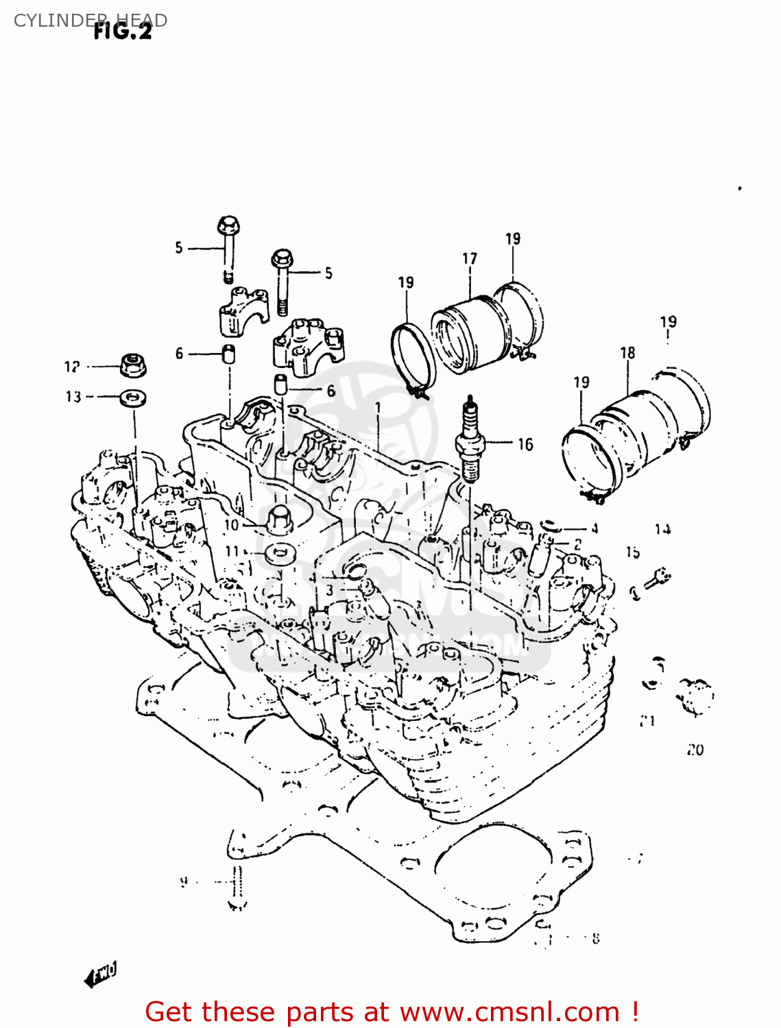 CYLINDER HEAD GS1150EG 1986 (G) USA (E03)