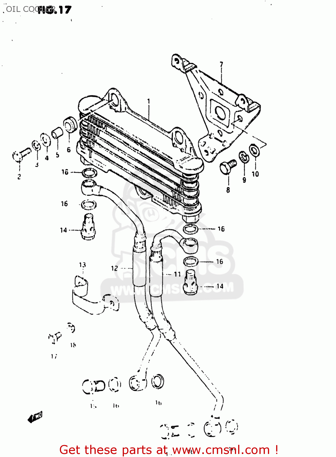 OIL COOLER GS1150EG 1986 (G) USA (E03)