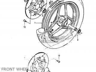 FRONT WHEEL - GS1150EG 1986 (G) USA (E03)