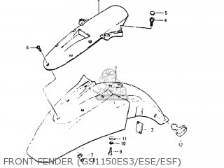 FRONT FENDER (GS1150ES3/ESE/ESF) - GS1150ES3 1984 (E) USA (E03)