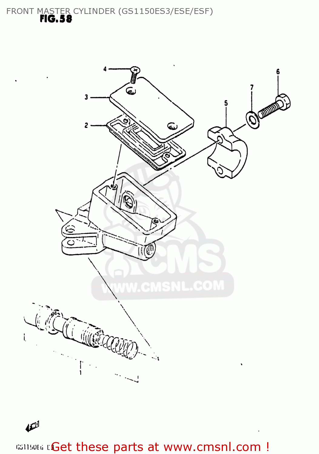 FRONT MASTER CYLINDER (GS1150ES3/ESE/ESF) GS1150ES3 1985 (F) USA (E03)