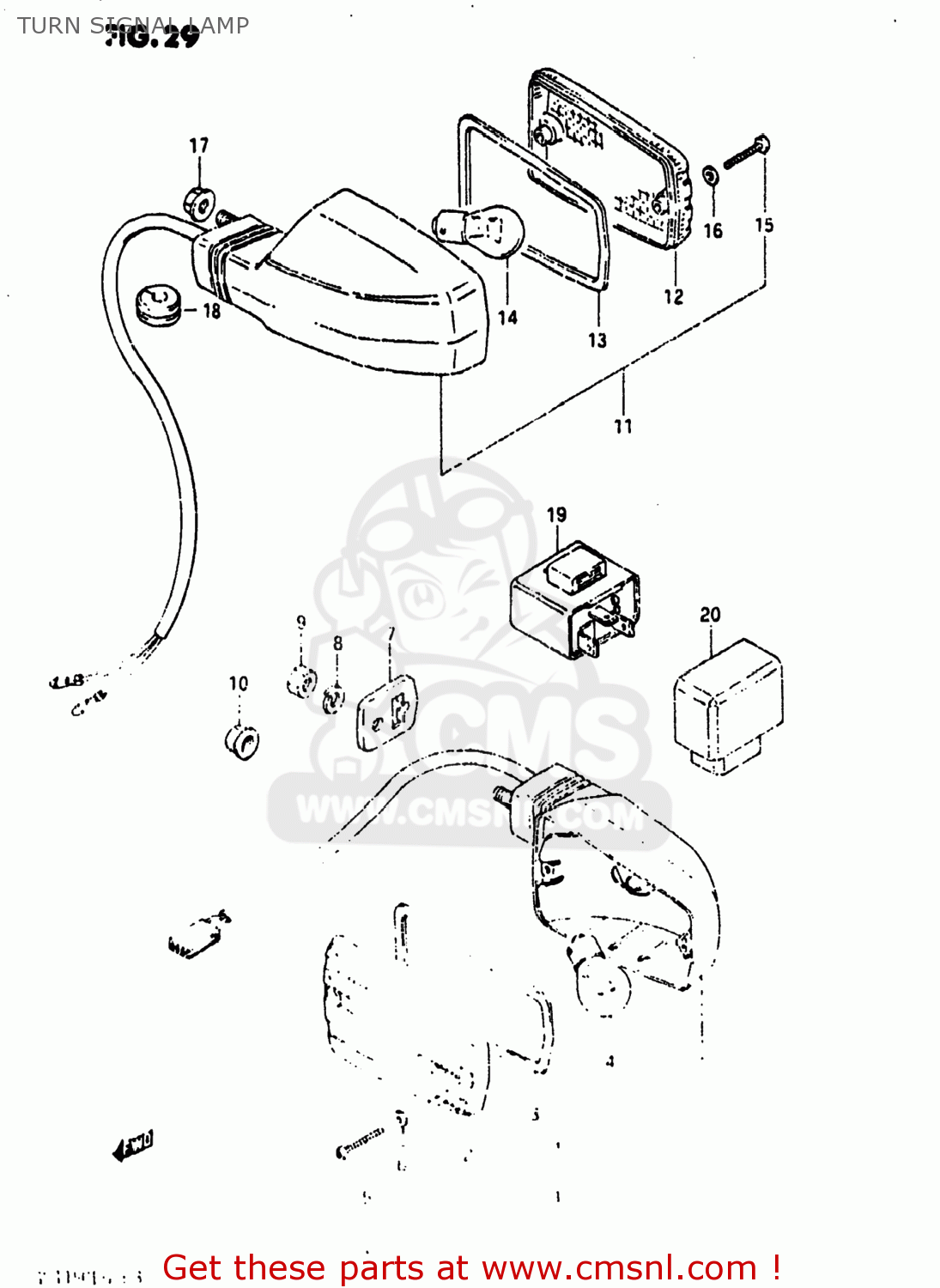 TURN SIGNAL LAMP GS1150ES3 1985 (F) USA (E03)