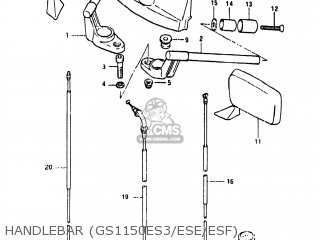 HANDLEBAR (GS1150ES3/ESE/ESF) - GS1150ES3 1985 (F) USA (E03)