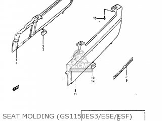 SEAT MOLDING (GS1150ES3/ESE/ESF) - GS1150ES3 1986 (G) USA (E03)