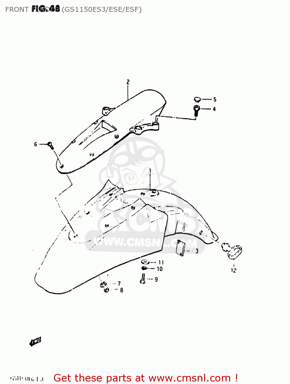 FRONT FENDER (GS1150ES3/ESE/ESF) GS1150ESE 1984 (E) USA (E03)