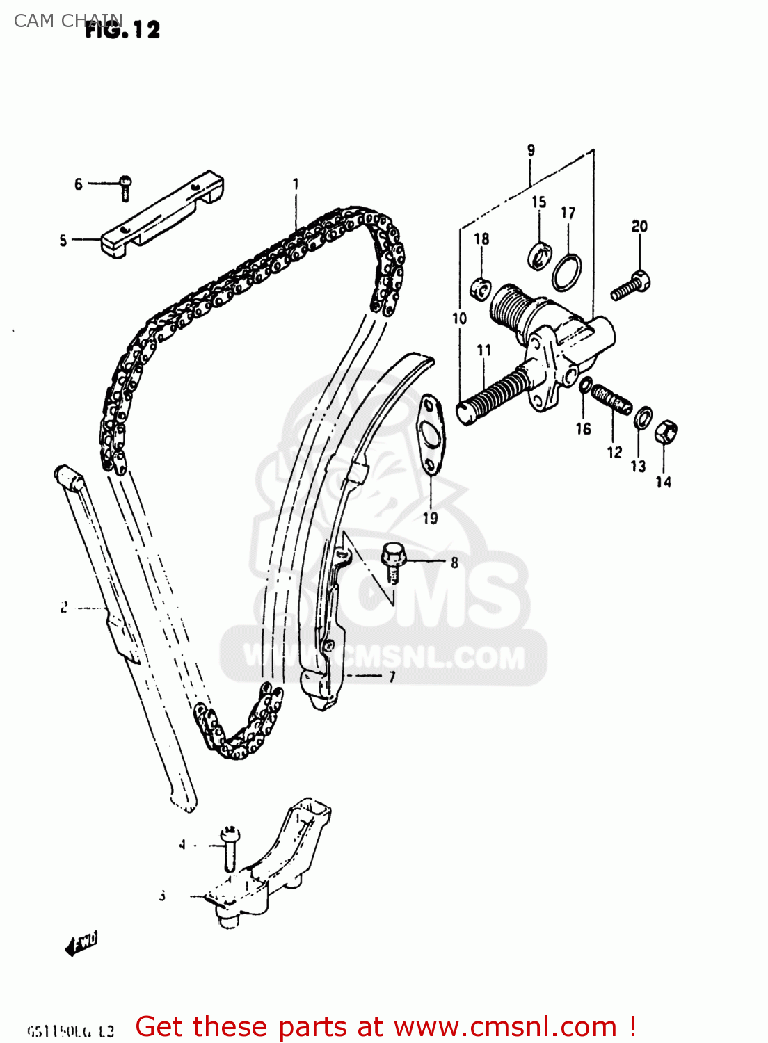 CAM CHAIN GS1150ESE 1985 (F) USA (E03)