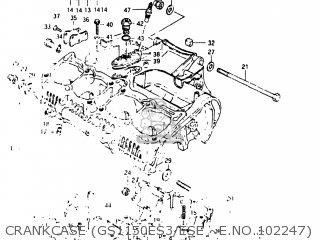 CRANKCASE (GS1150ES3/ESE ~E.NO.102247) - GS1150ESE 1985 (F) USA (E03)