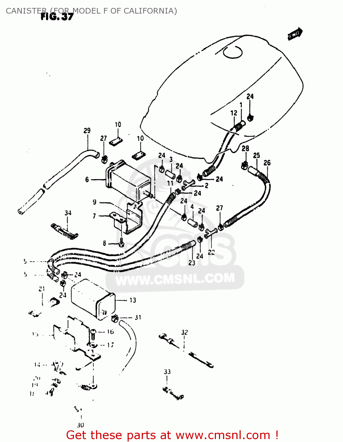 CANISTER (FOR MODEL F OF CALIFORNIA) GS1150ESE 1986 (G) USA (E03)