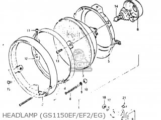 HEADLAMP (GS1150EF/EF2/EG) - GS1150ESE 1986 (G) USA (E03)