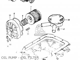 OIL PUMP - OIL FILTER - GS1150ESE 1986 (G) USA (E03)