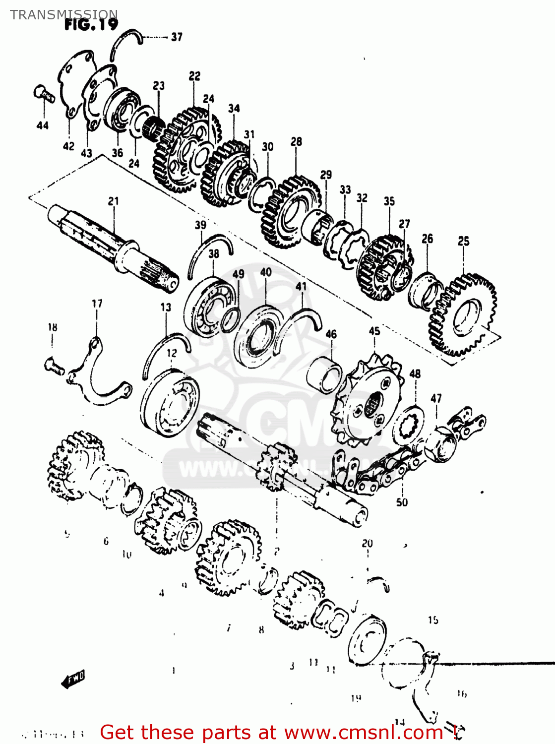 TRANSMISSION GS1150ESF 1985 (F) USA (E03)
