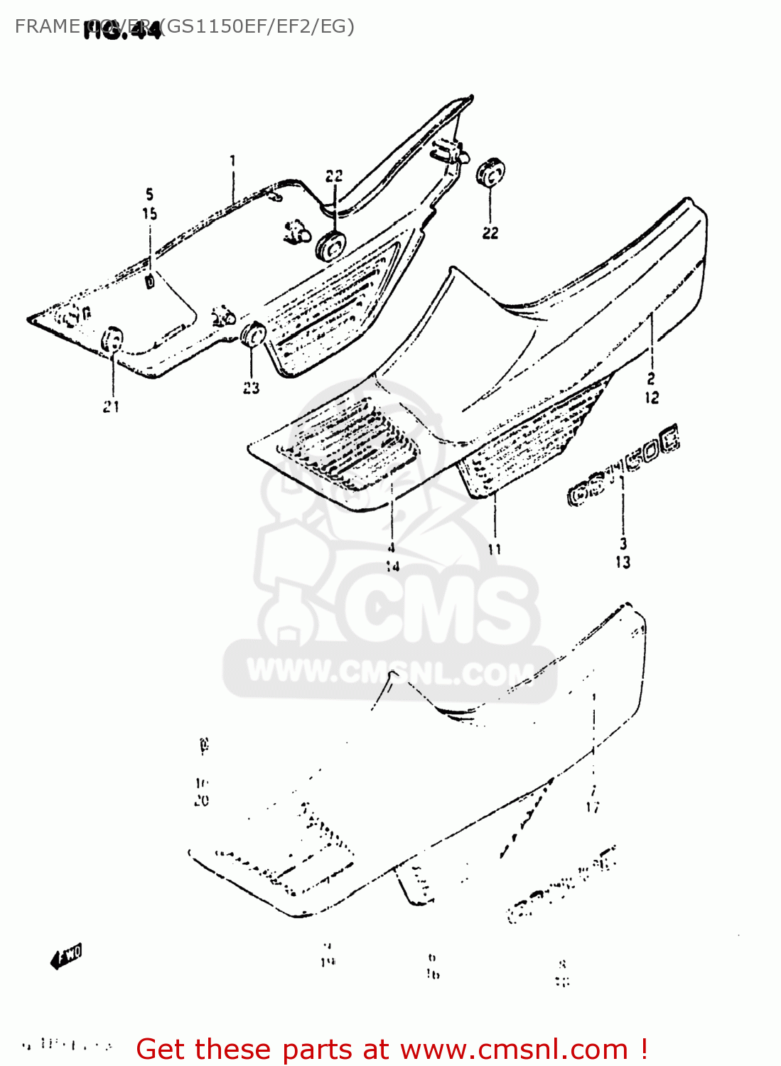FRAME COVER (GS1150EF/EF2/EG) GS1150ESF 1986 (G) USA (E03)