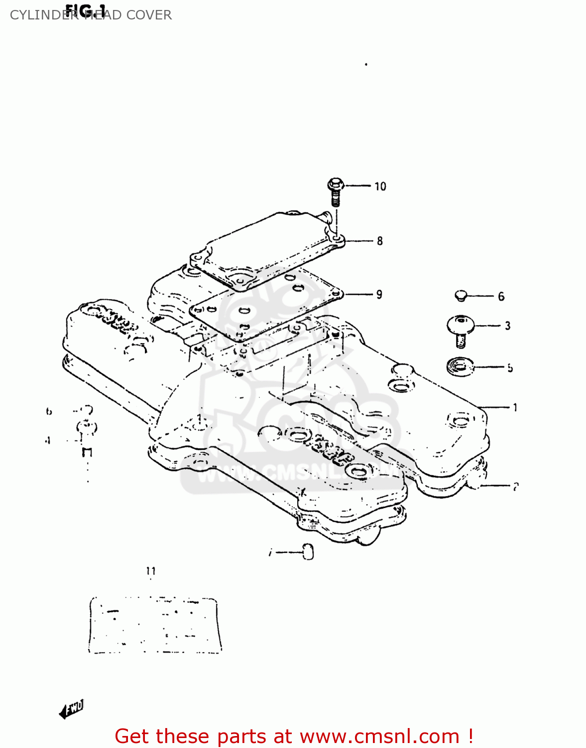 CYLINDER HEAD COVER GS1150ESG 1984 (E) USA (E03)