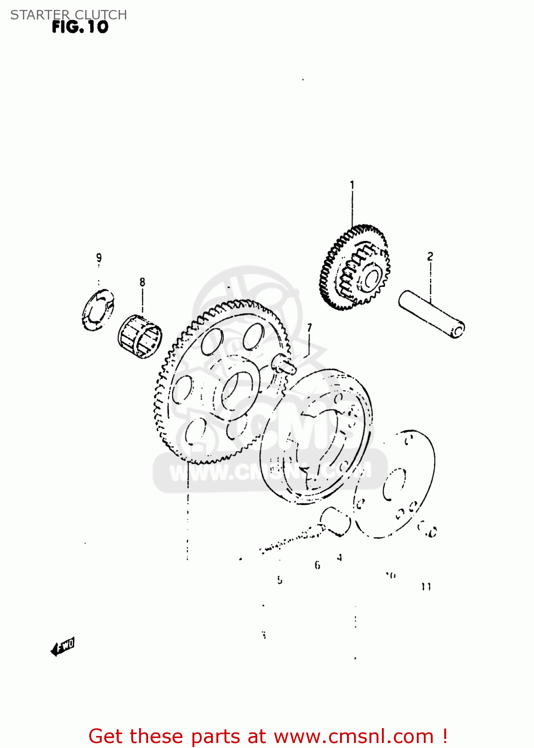 STARTER CLUTCH GS1150ESG 1984 (E) USA (E03)