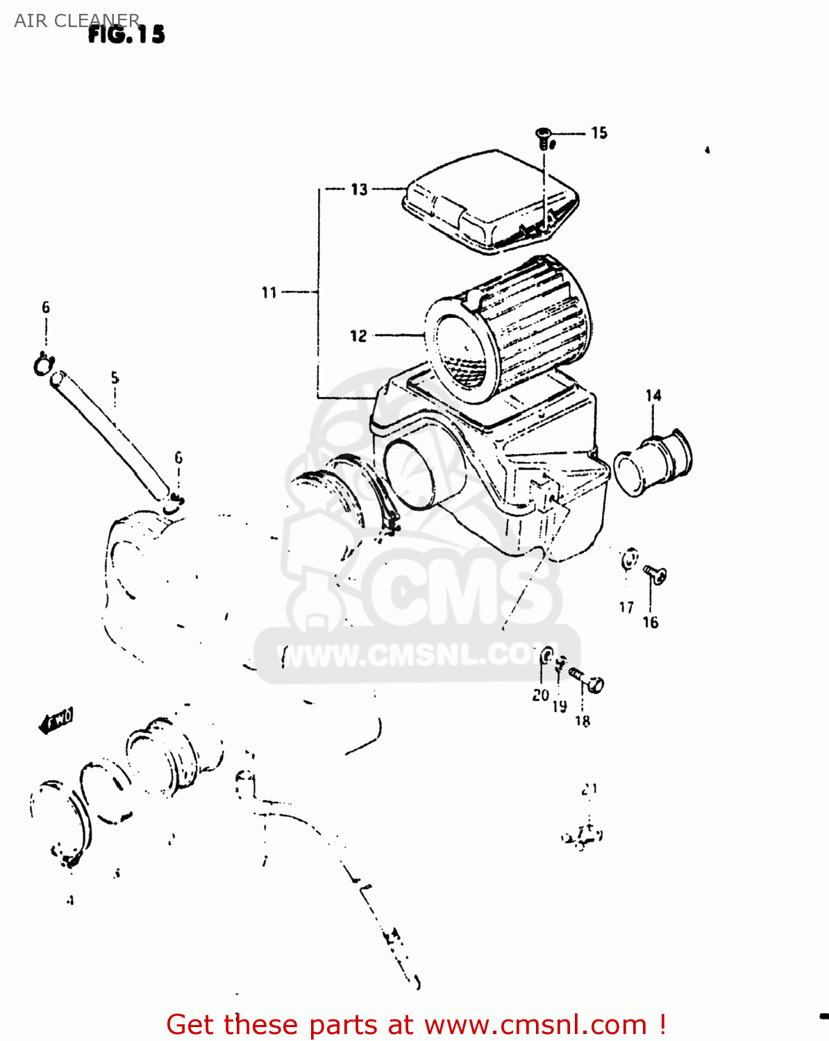 AIR CLEANER GS1150ESG 1985 (F) USA (E03)
