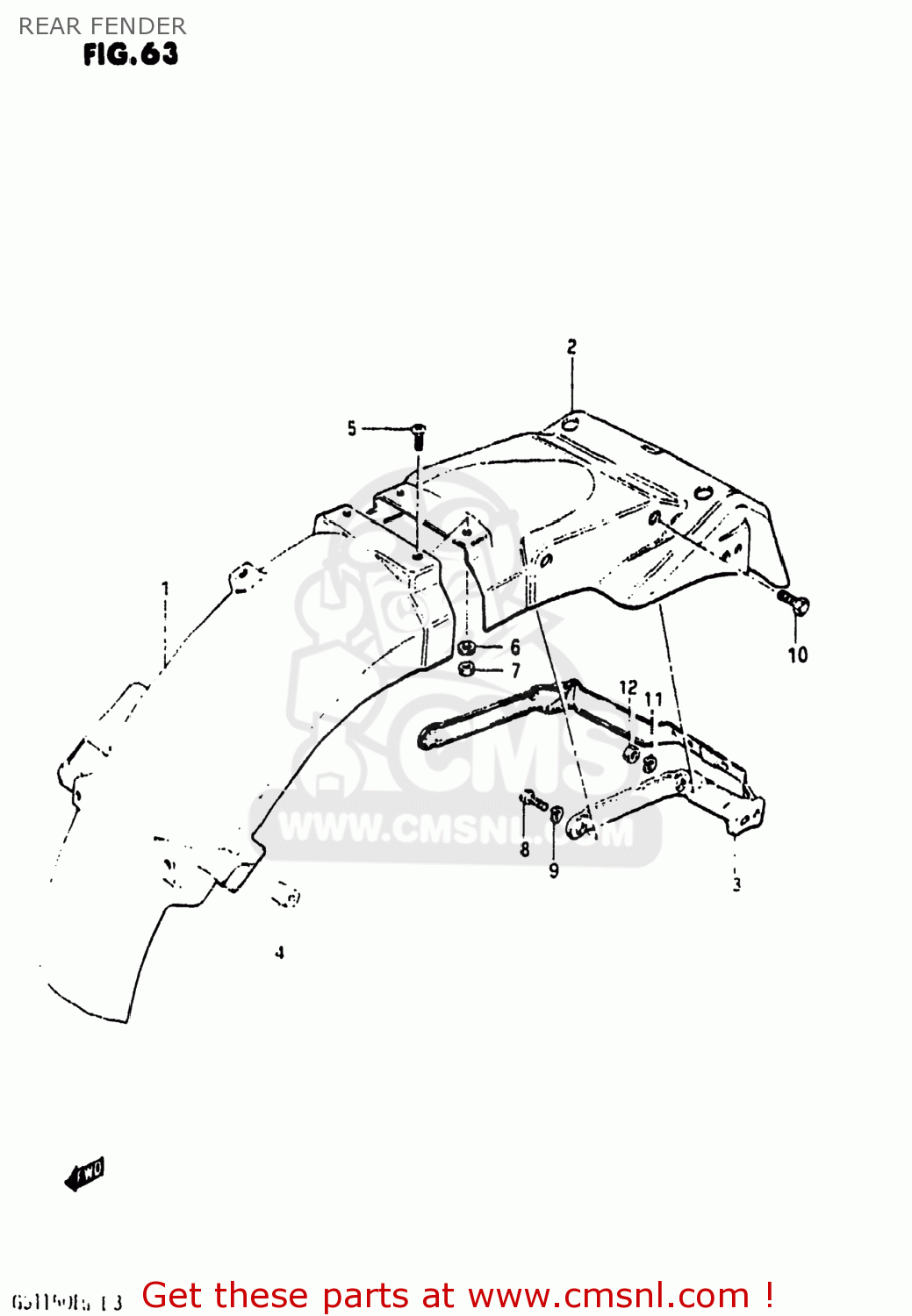 REAR FENDER GS1150ESG 1986 (G) USA (E03)
