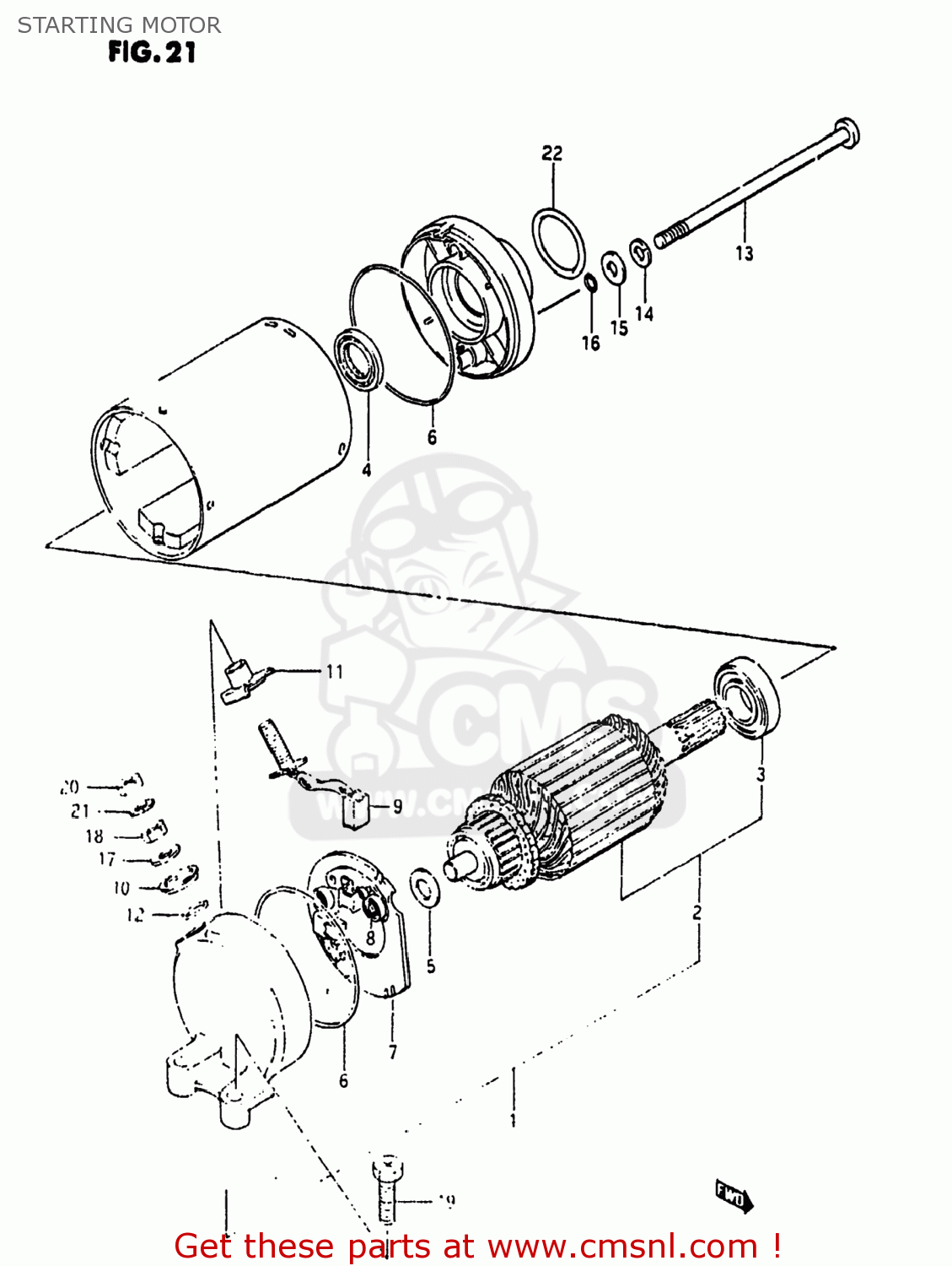 STARTING MOTOR GS1150ESG 1986 (G) USA (E03)