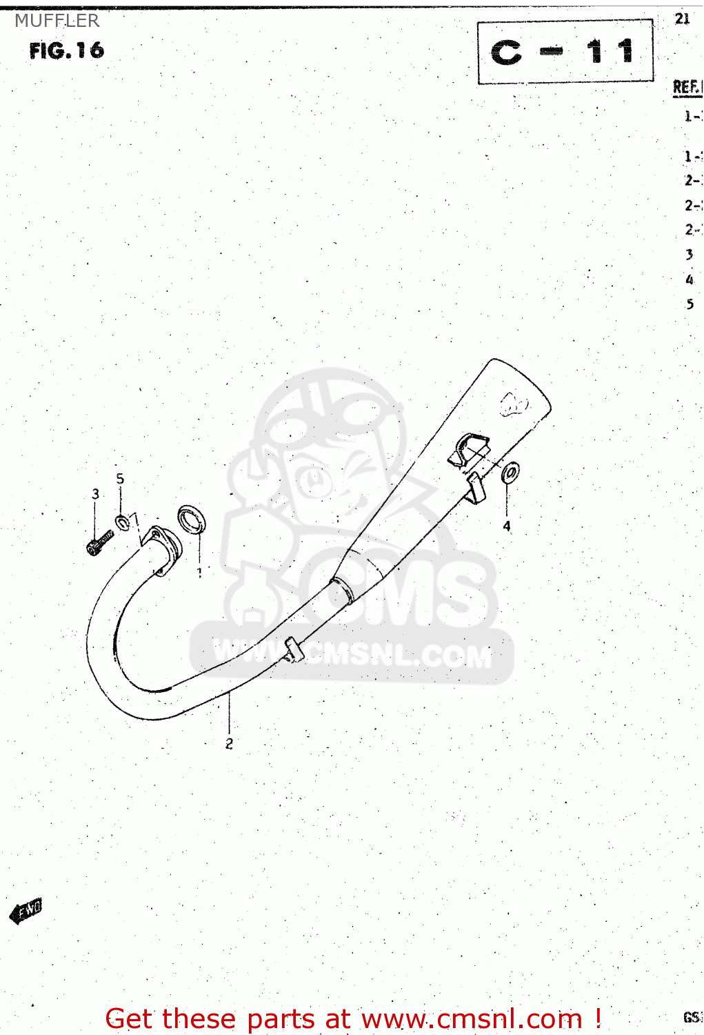 MUFFLER GS125 1982 (Z) GENERAL EXPORT UNITED KINGDOM (E01 E02)